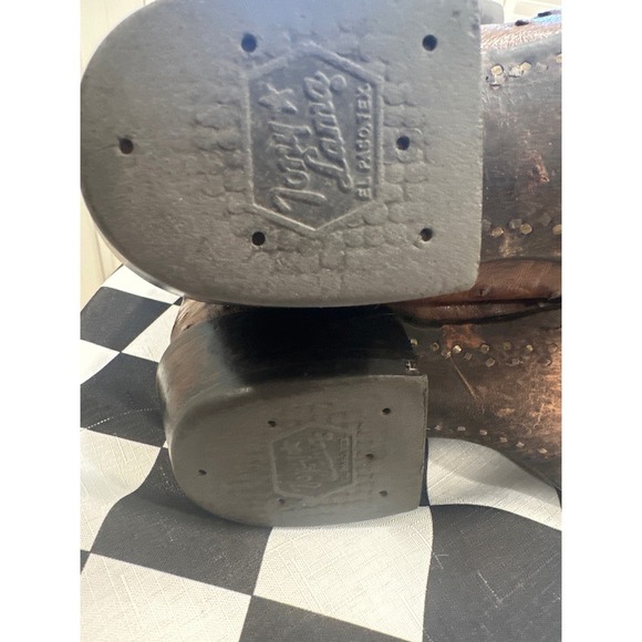 Tony Lama Ostrich Western Cowboy Boots Mens Brown Leather size 11D - Picture 9 of 9